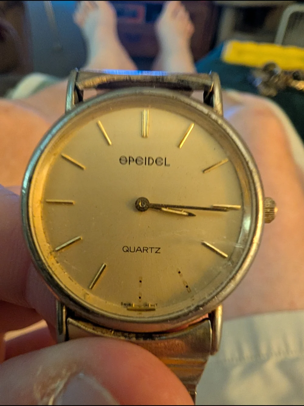 Speidel Gold-Tone Quartz Dress Watch - Gold Dial Brand New Battery In It